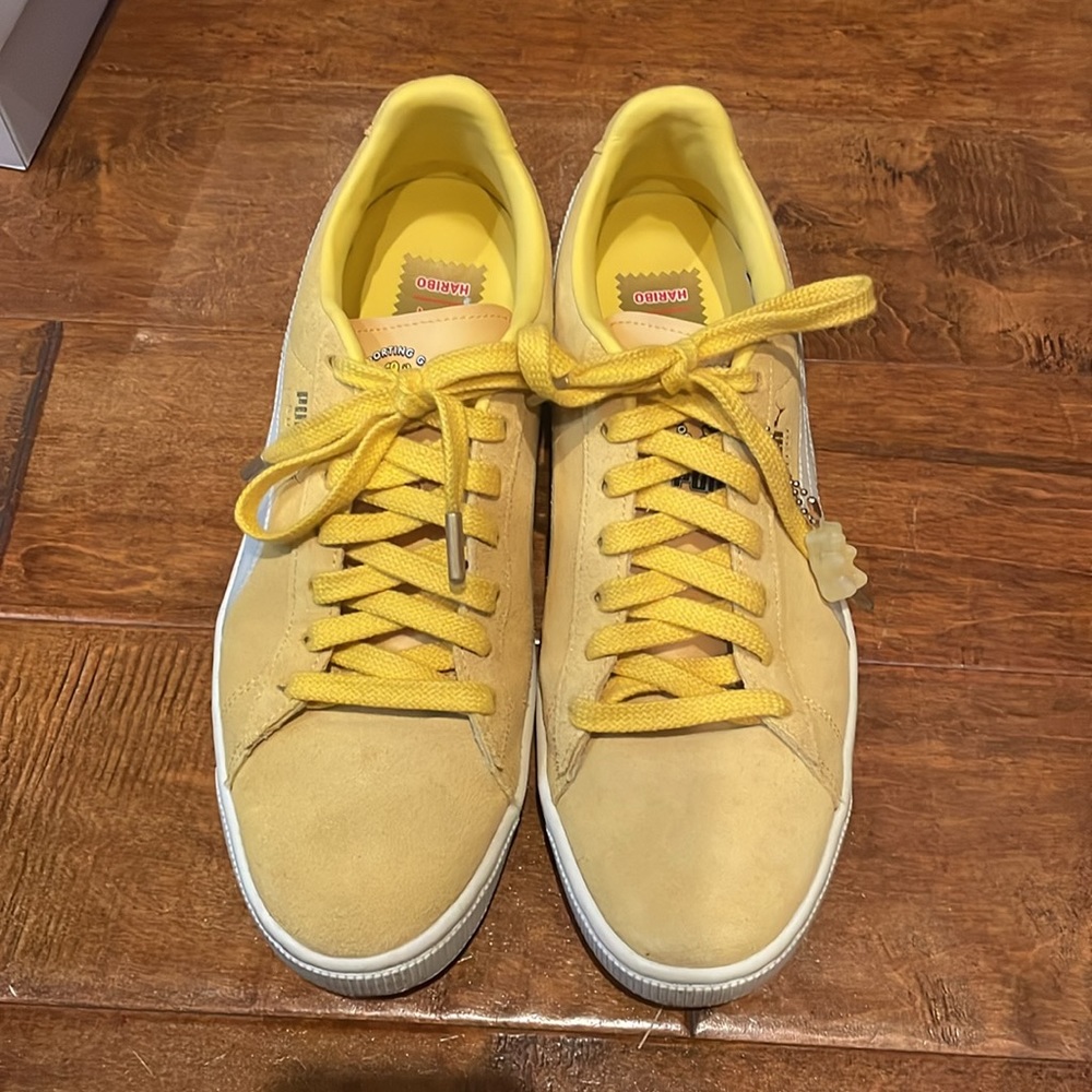 Puma Suede Triplex Haribo Mens US 10.5 EUR 44 Yellow Sneakers Shoes with Box - Picture 4 of 16